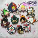 Japan Anime ONE PIECE Luffy Zoro Law Keychain Figure Rubber Strap Charm Key Ring