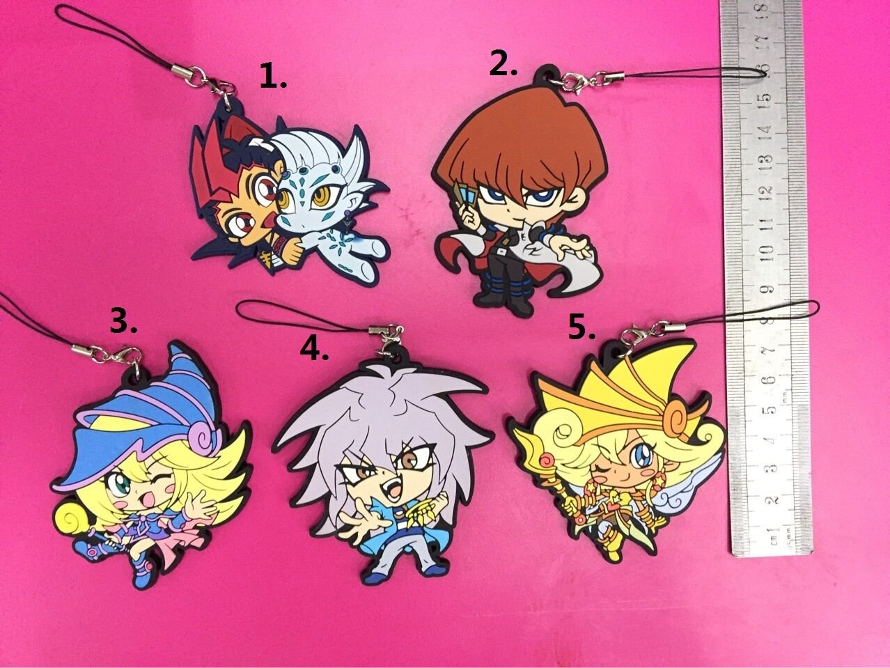 Yu-Gi-Oh! Rubber Strap YuGiOh Keychain Phone Charm KeyRing 20th Anniversary