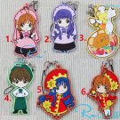 New Anime Cardcaptor Sakura Cafe Figure Rubber Strap Charm Keychain Pendant Gift