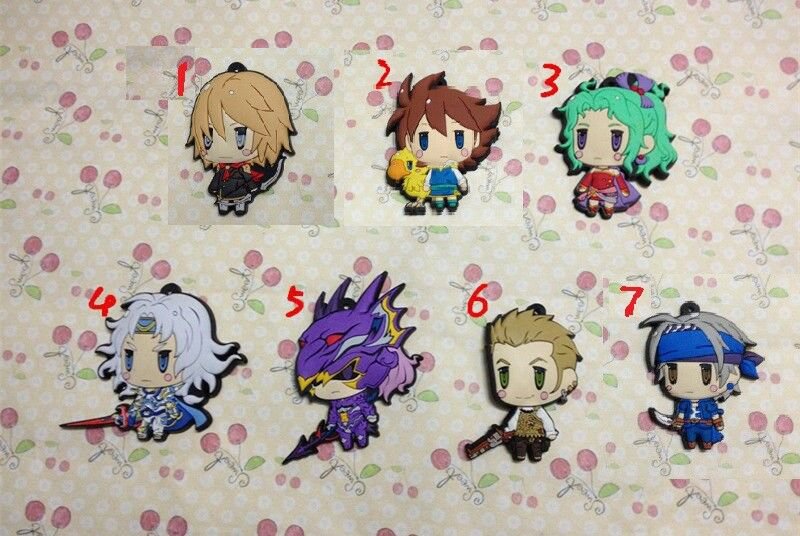 FINAL FANTASY Hope Estheim Cloud Sephiroth Rubber Strap Charm Keychain Keyring