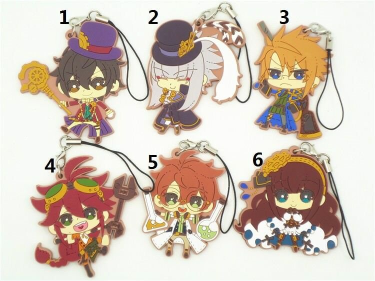 Code Realiz Rubber Strap Phone Charm Anime Figure Keychain Key Ring Cosplay Gift