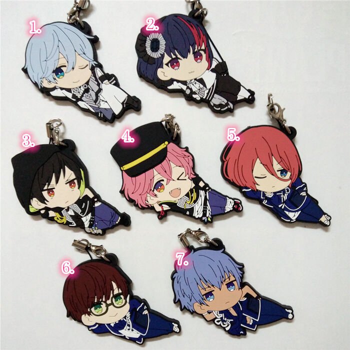 B-project Character Keychain Rubber Strap Charm Figure Japan Anime Collection