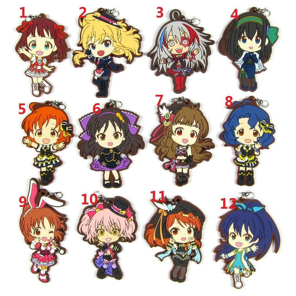 The iDOLMASTER Cinderella Girls Anime Rubber Strap Keychain Keyring Bag Charm