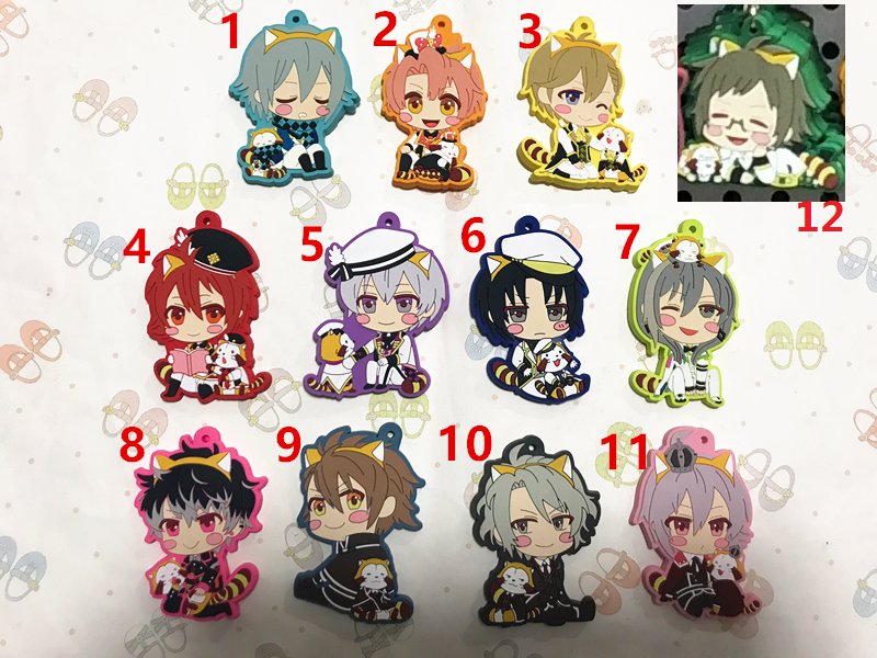 Idolish7 Trigger Re:vale Anime Rubber Strap Charm Keychain Keyring Raccoon Ver