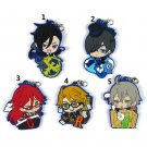 5PCS Set Kuroshitsuji Black Butler Book of the Atlantic Keychain Rubber Strap Charm