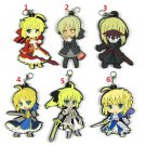 Anime Fate/Grand Order FGO Stay Night Saber Rubber Strap Keychain Keyring Charm
