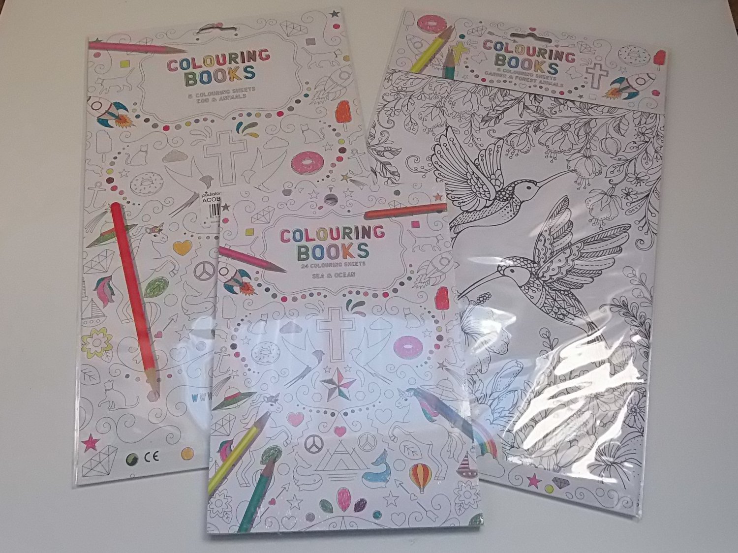 Adult colouring book set