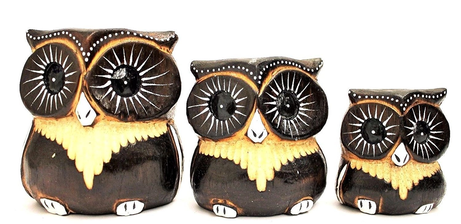 Owl set brown