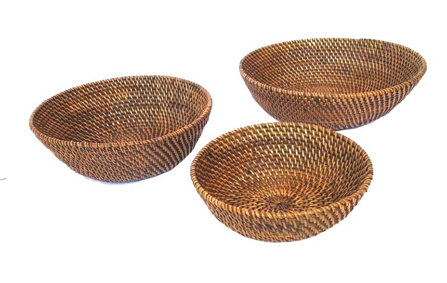 Rattan Bowl Set