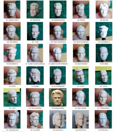 5x UNPAINTED HEADCAST CHOOSE 5