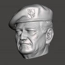 3DPRINTED  JOHN WAYNE WITH BERET CAP