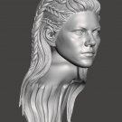 3DPRINTED LAGERTHA VIKING QUEEN WARRIOR LONG HAIR