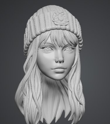3DPRINTED  ANIME GIRL COLLECTION BEANIE GRL