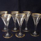 A Set Of Six Fluted 1950's/60's Cocktail/Sherry Glasses - Retro 60's Glasses -