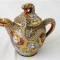 Vintage Oriental / Japanese Dragon Ware Tea Pot & Lithophane Geisha Tea Cup
