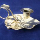 Edwardian Silver Plate Ornate Chamber / Candle Stick
