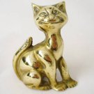 19th c Victorian Brass  Grinning Cheshire Cat Fireside Poker Stand