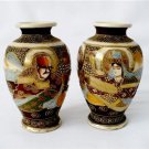 A pair Of Oriental / Japanese Meiji Period Satsuma Vases