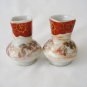 A Pair Of Mid 20th c Oriental / Japanese Satsuma Posy Vases