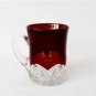 Ruby Flashed Glass Tankard - Dated to 1915