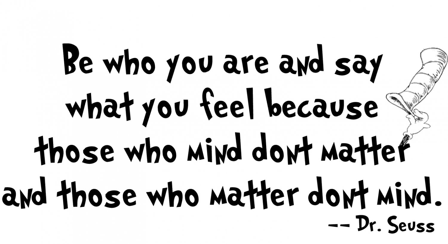Dr. Seuss Quote - Vinyl Decal Wall Art - Be Who You Are…