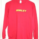 Boys Skate Shirt Hurley Long Sleeve RED Sz Large NEW