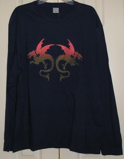 Old Navy Mens Long Sleeve T-Shirt Top Dragon XL NEW SALE