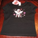 My Funny Valentine Girls Black T-Shirt TShirt Short Sleeves 6 or 6X NEW