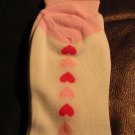 Womens Teens Juniors Heart Socks White Pink NEW