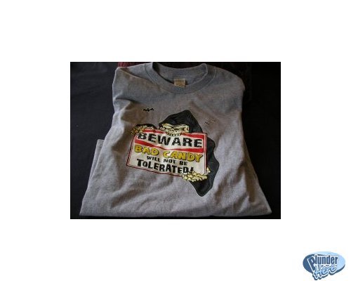 NEW Gray Halloween Humor Shirt Large Youth SALE