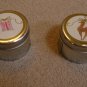 Small Holiday Tin Candle Lot of 2 Pier 1 Imports NEW Candles