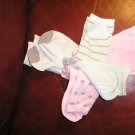 FADED GLORY  Fashion Crew Socks 5 Pair Tan and Pink with TAGS