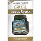 Yankee Candle Car Gel Bonus 3 Pack Ocean Water Scent Sealed Car Fresheners