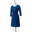 Womens BabyDoll Style Royal Blue Dress Small by Ab Studio Great Neckline NEW