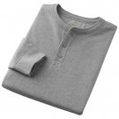 Sonoma Brand Henley Thermal Mens Shirt or Top Long Sleeve Sz Small GRAY NEW