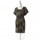 Womens Floral Empire Dress Black Dress by Elle Sz. XL + BELT NEW