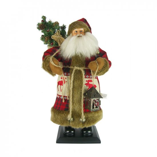 18 + Inch Santa Statue Santa Lodge NEW Statue Decoration Resin Santa St ...