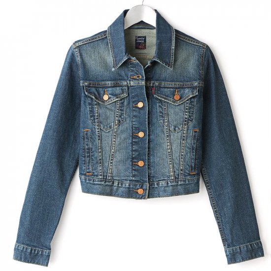 NEW Juniors Small Jean Jacket by Levis Levi's Trucker Style Denim