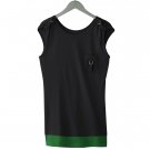 BLACK Sleeveless Mock-Layer Tee or T-Shirt by Energie Juniors Size Medium