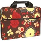 Kailo Chic Mocha Floral Print Canvas Laptop Sleeve 15.4 Inch Laptop Notebook Carrying Case NEW