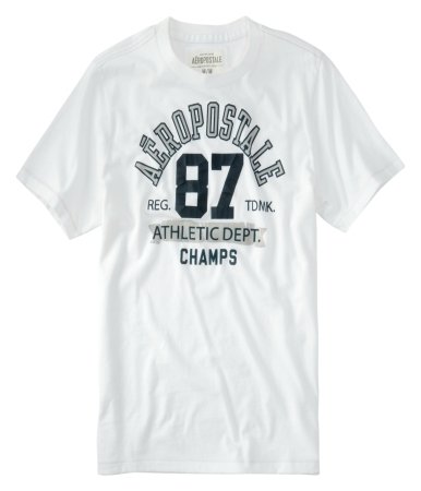 Aeropostale Athletics Champs Graphics T-Shirt Tee White Size XL Extra ...