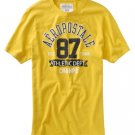 Aeropostale Athletics Champs Graphics T-Shirt Tee Yellow Size Small Mens Teens Boys NEW