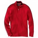 Boys Size Large - 14/16 -1/4 Zip Striped Sweater in Deep Red by XG Long Sleeves NEW