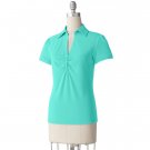 Teal Green Shirred Polo Top by Apt. 9 2X - $26.00 NEW