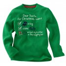 NEW Toddler Unisex Thermal T-Shirt Tee Size 4 Small Holiday Long Sleeves Green