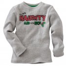 NEW Toddler Unisex Gray Thermal T-Shirt Tee Size 5-6 Medium Holiday Long Sleeves