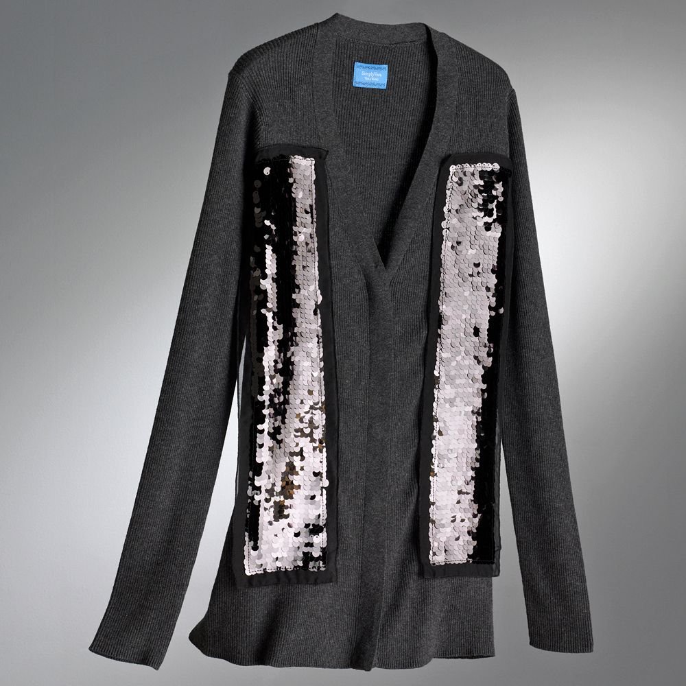 Womens Dark Gray Cardigan Sweater by Vera Wang Size PXL Petite Extra