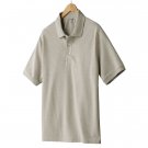 NEW Solid Tan Polo Shirt Mens Short Sleeve Sz XL Croft Barrow $26.00
