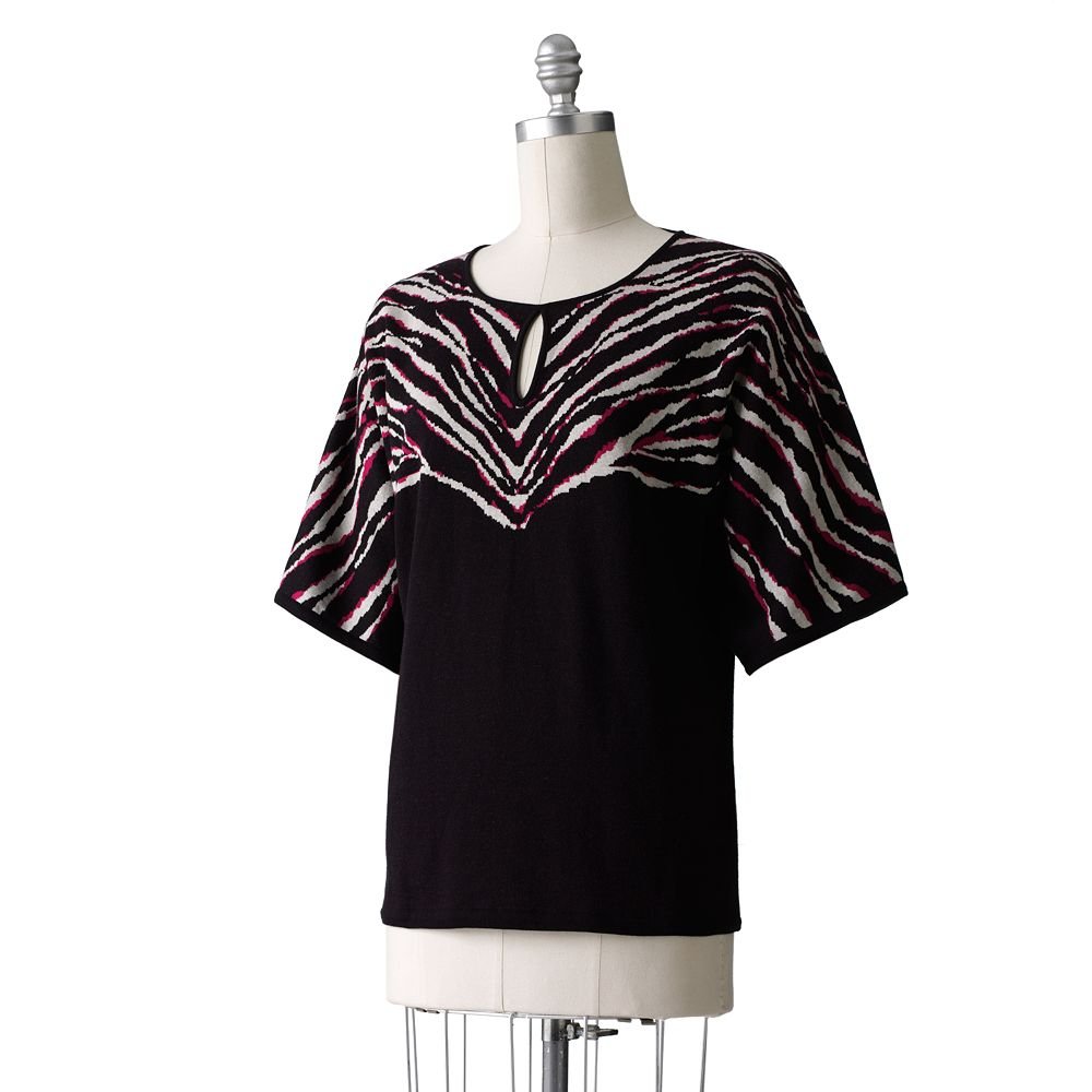 Dana Buchman Animal Dolman Sweater Size Medium NEW