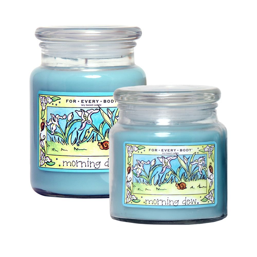 For Every Body Soy Jar Candle Large 21 Oz. Morning Dew Scent Burns up